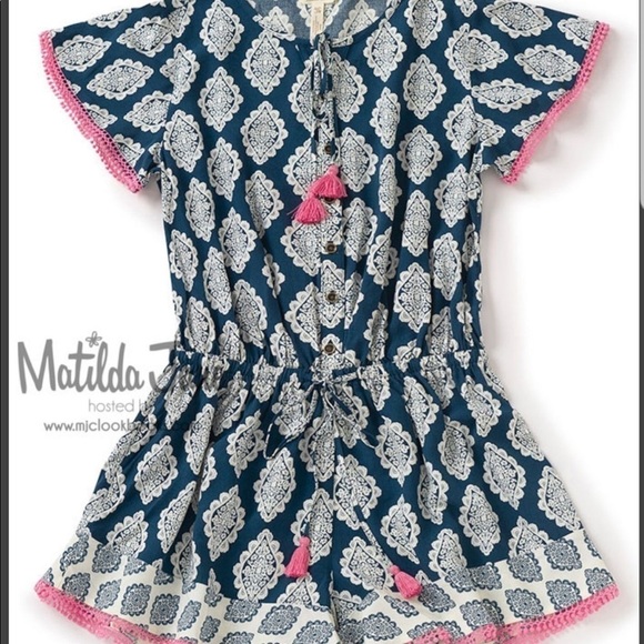 MATILDA JANE Brilliant Daydream On the Fringe Navy/White Romper,Sz Medium, NWT. - Picture 5 of 12